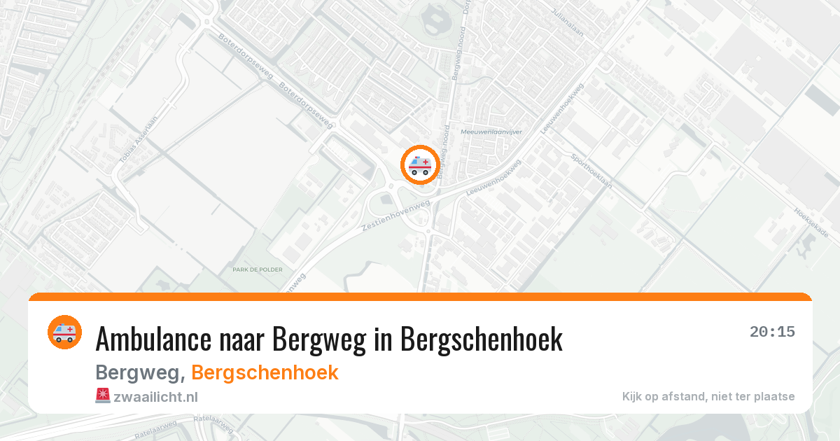 Ambulance naar Bergweg in Bergschenhoek — 13 jul 2026