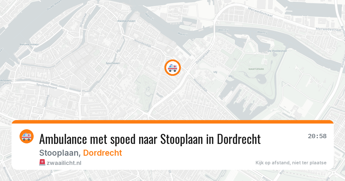 Ambulance met spoed naar Stooplaan in Dordrecht — 18 apr 2026