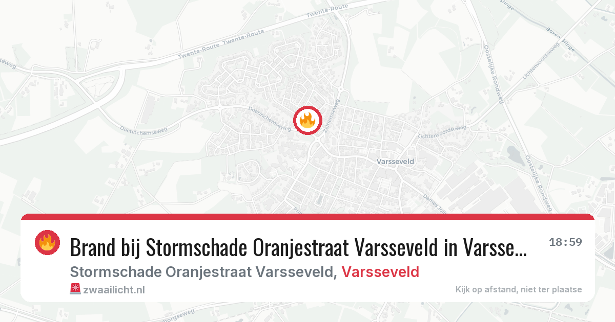 Brand bij Stormschade Oranjestraat Varsseveld in Varsseveld — 27 jul 2026