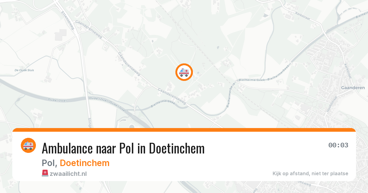 Ambulance naar Pol in Doetinchem — 1 aug 2026