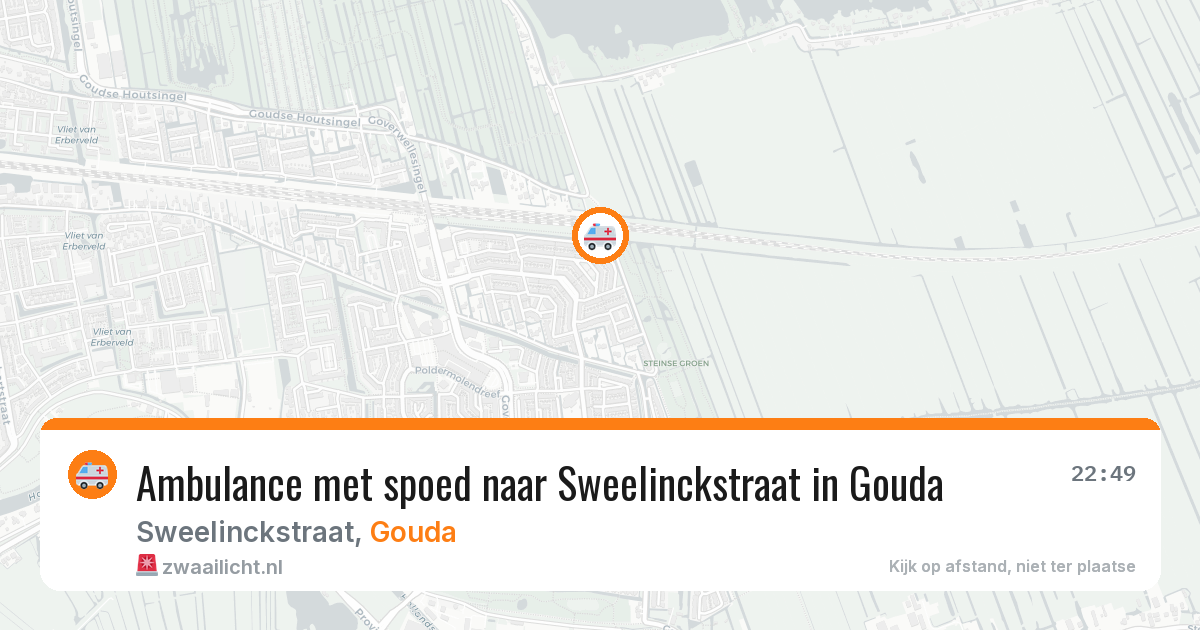 Ambulance met spoed naar Sweelinckstraat in Gouda — 26 apr 2026