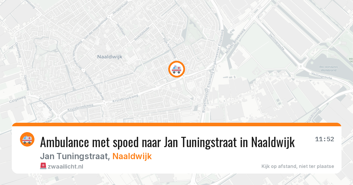 Ambulance met spoed naar Jan Tuningstraat in Naaldwijk — 8 apr 2026