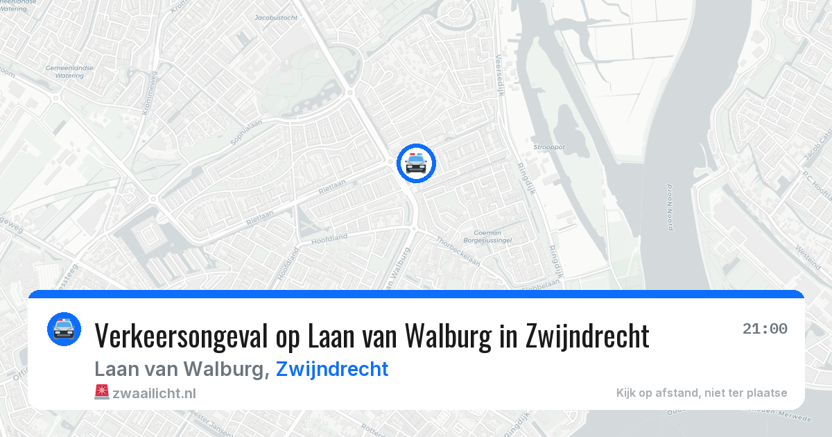 Verkeersongeval op Laan van Walburg in Zwijndrecht — 5 jun 2026