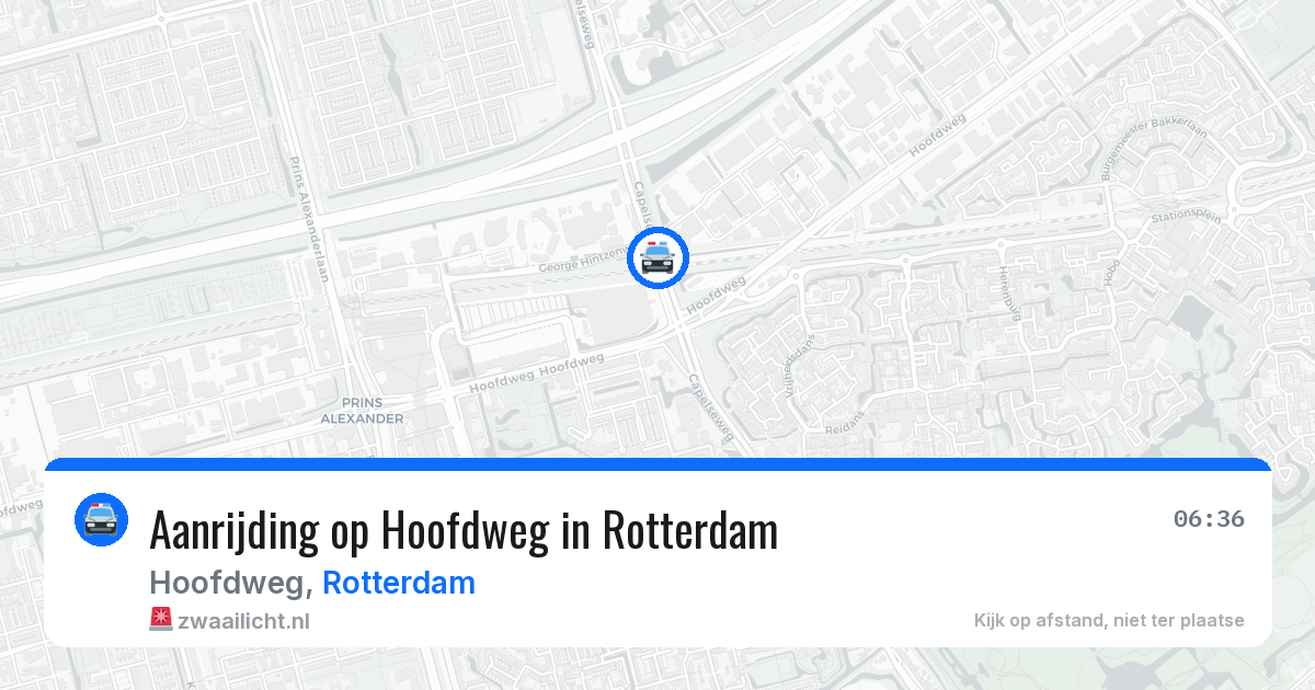 Aanrijding op Hoofdweg in Rotterdam — 29 jan 2026