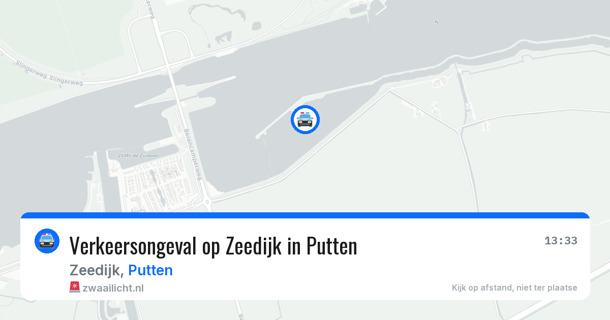 Verkeersongeval op Zeedijk in Putten — 2 aug 2026