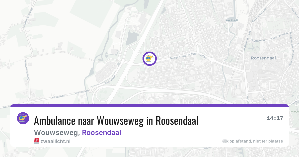 Ambulance naar Wouwseweg in Roosendaal — 16 jul 2026