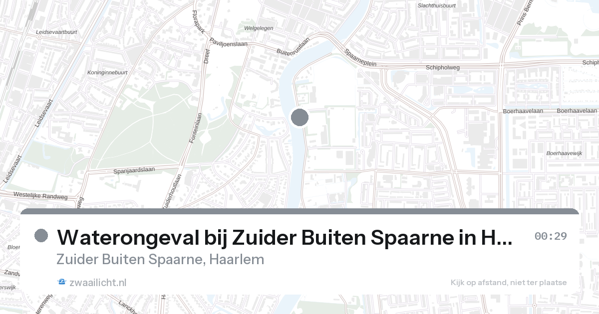 Waterongeval bij Zuider Buiten Spaarne in Haarlem — 31 jan 2026