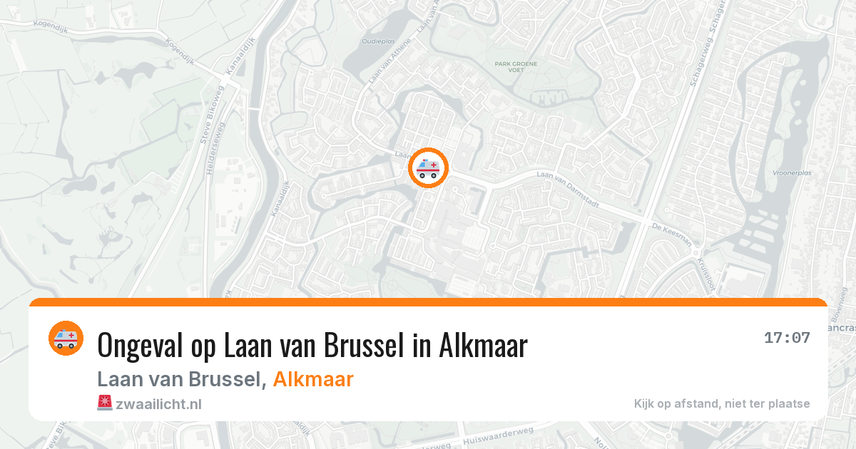 Ongeval op Laan van Brussel in Alkmaar — 26 jul 2026