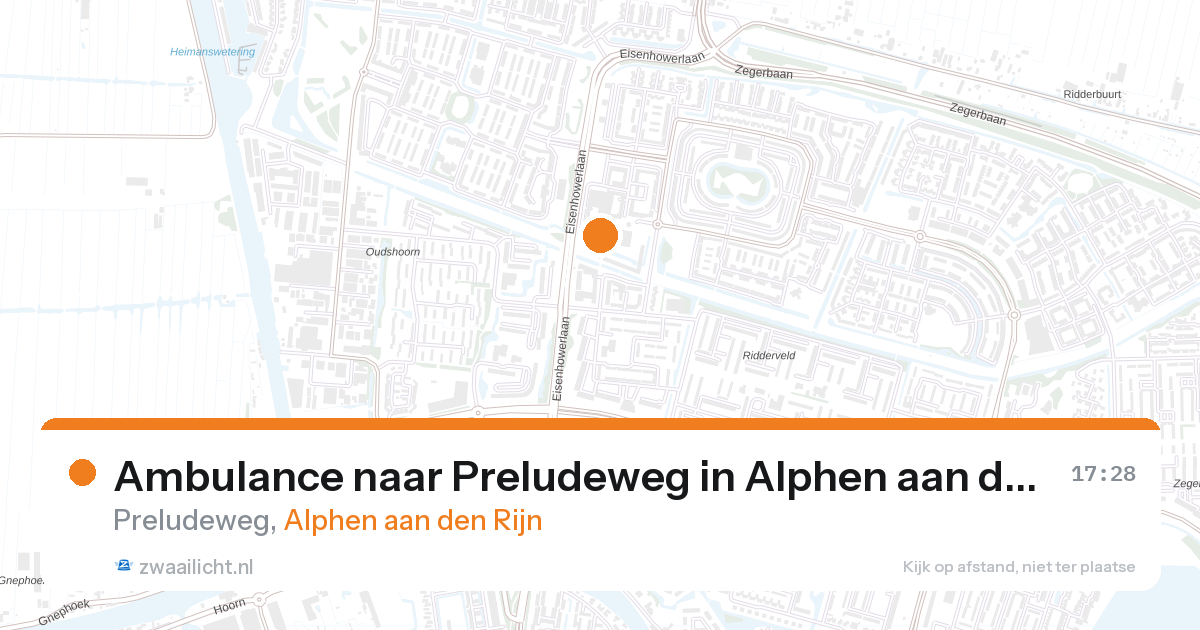 Ambulance naar Preludeweg in Alphen aan den Rijn — 16 mei 2026