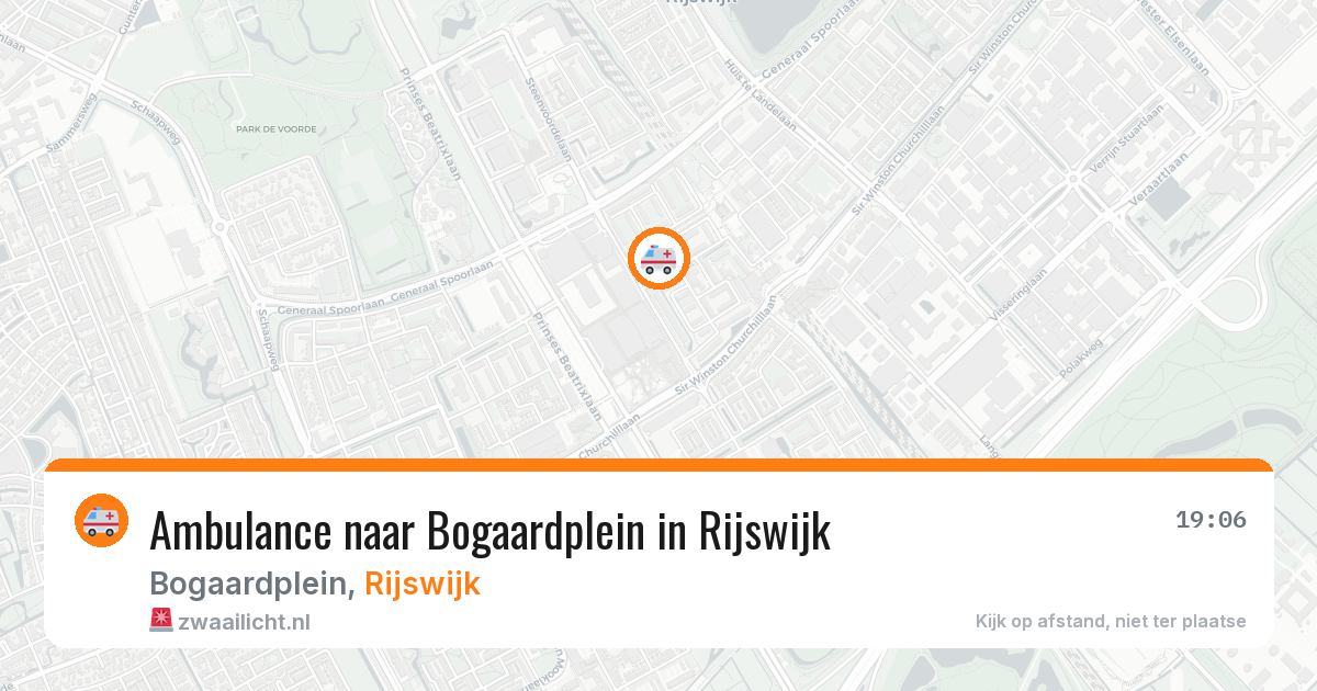 Ambulance naar Bogaardplein in Rijswijk — 28 jun 2026
