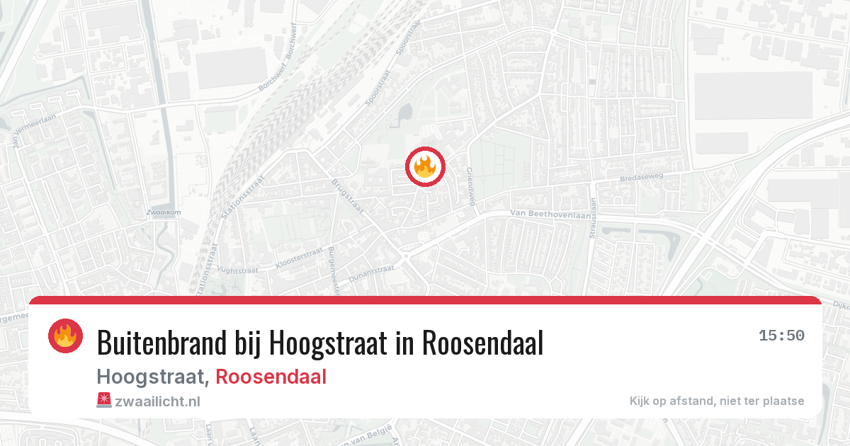 Buitenbrand bij Hoogstraat in Roosendaal — 22 jul 2026
