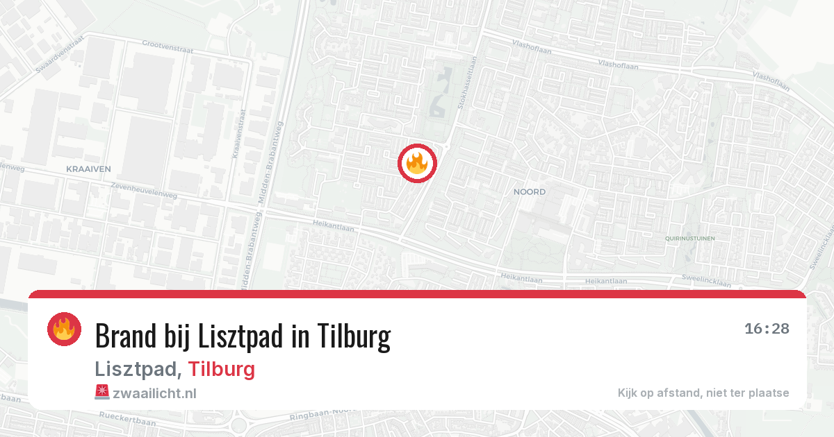 Brand bij Lisztpad in Tilburg — 2 mrt 2026