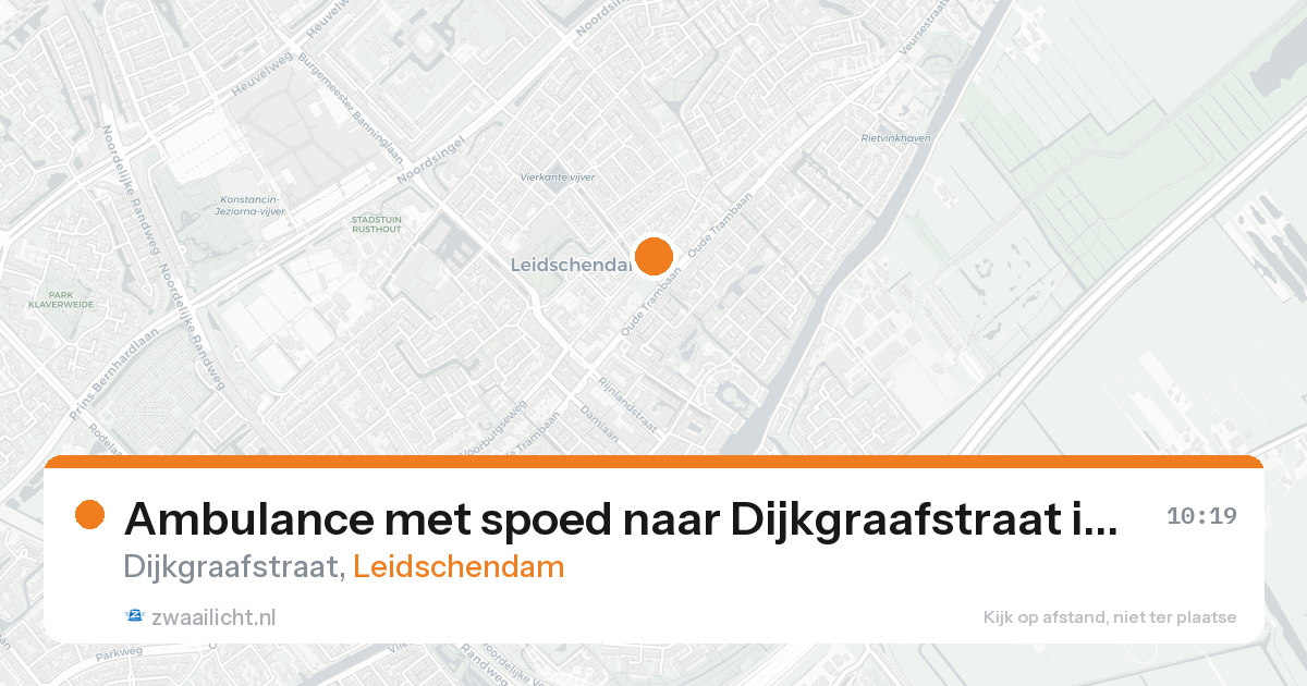 Ambulance met spoed naar Dijkgraafstraat in Leidschendam — 21 aug 2026