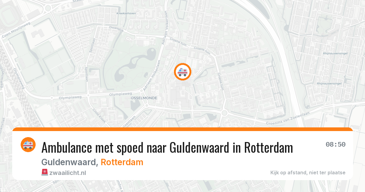 Ambulance met spoed naar Guldenwaard in Rotterdam — 9 apr 2026