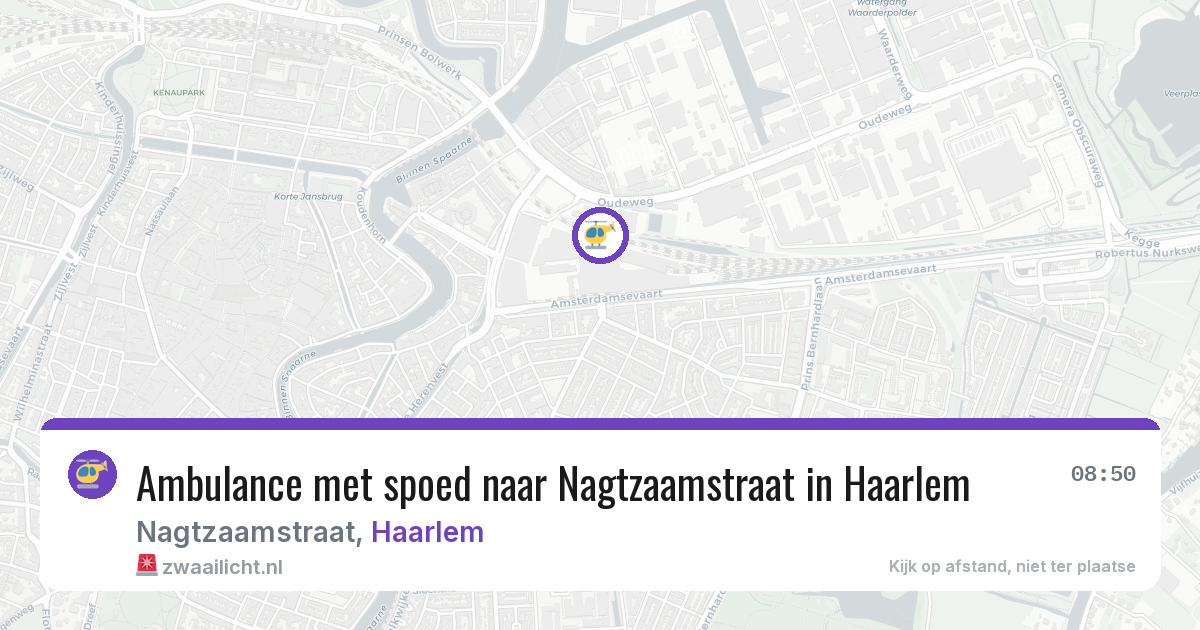 Ambulance met spoed naar Nagtzaamstraat in Haarlem — 13 mrt 2026