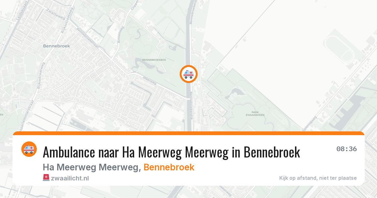 Ambulance naar Ha Meerweg Meerweg in Bennebroek — 9 feb 2026