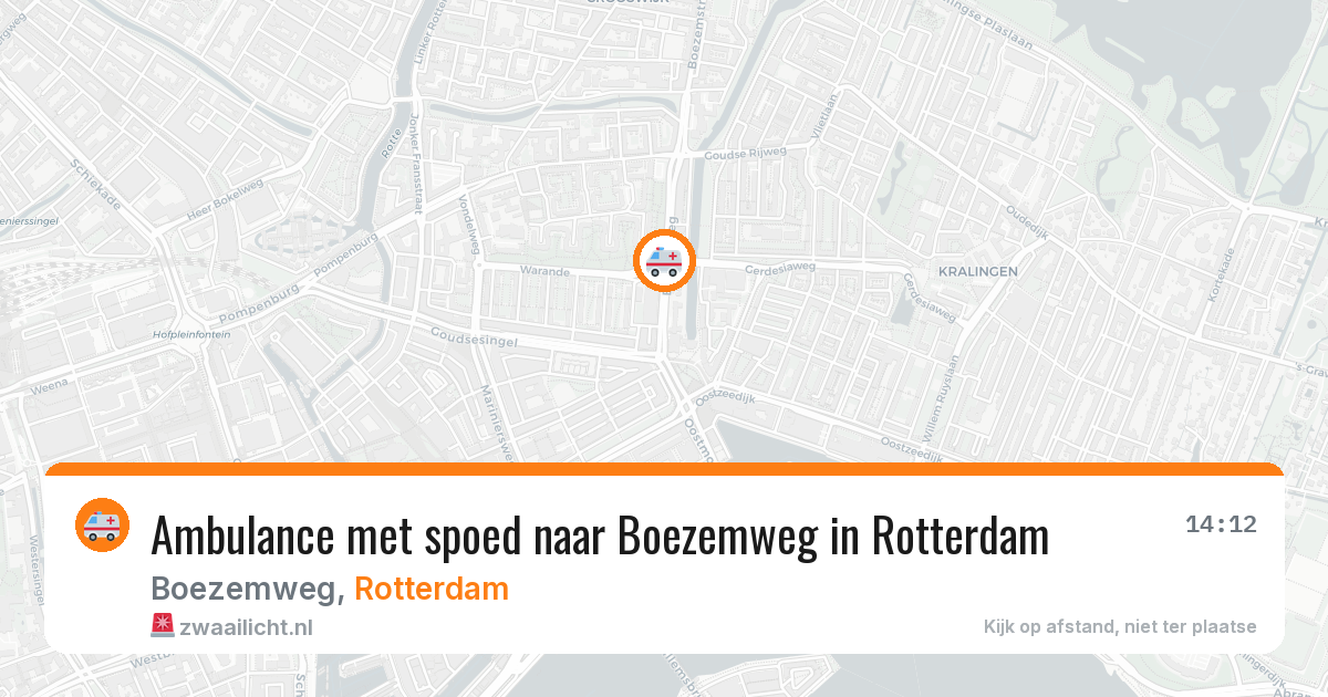 Ambulance met spoed naar Boezemweg in Rotterdam — 12 apr 2026