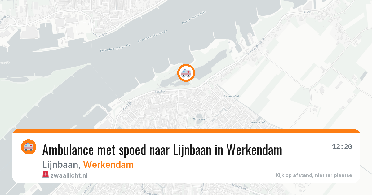 Ambulance met spoed naar Lijnbaan in Werkendam — 3 jul 2026