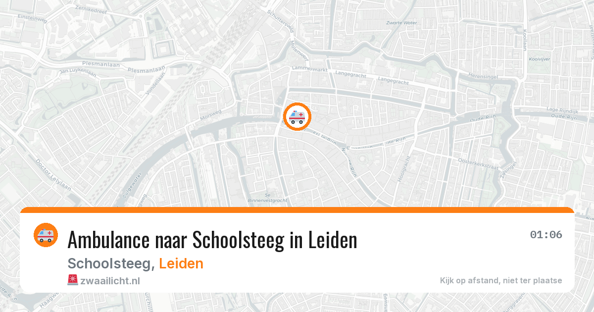 Ambulance naar Schoolsteeg in Leiden — 8 aug 2026