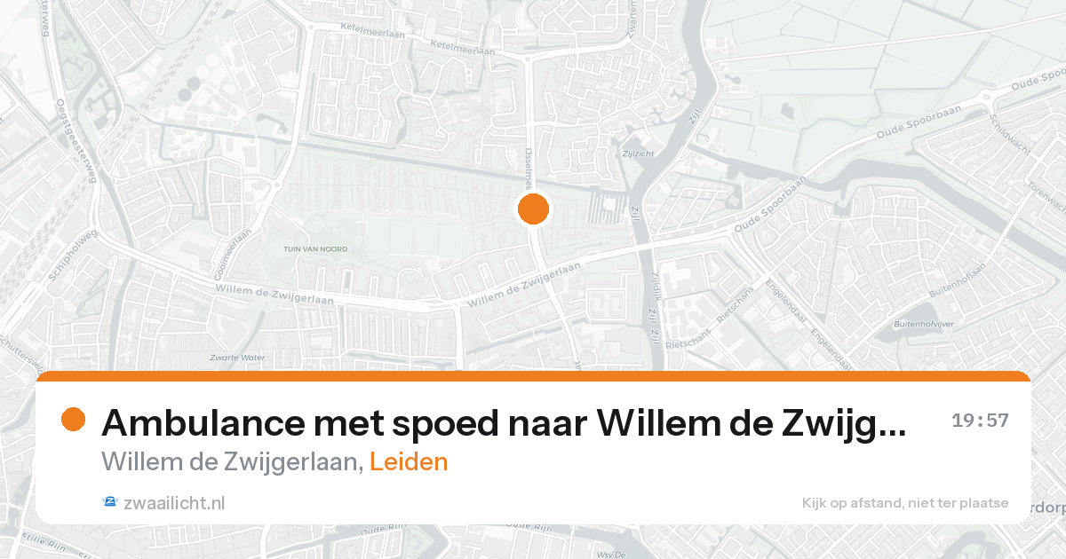 Ambulance met spoed naar Willem de Zwijgerlaan in Leiden — 31 mrt 2026