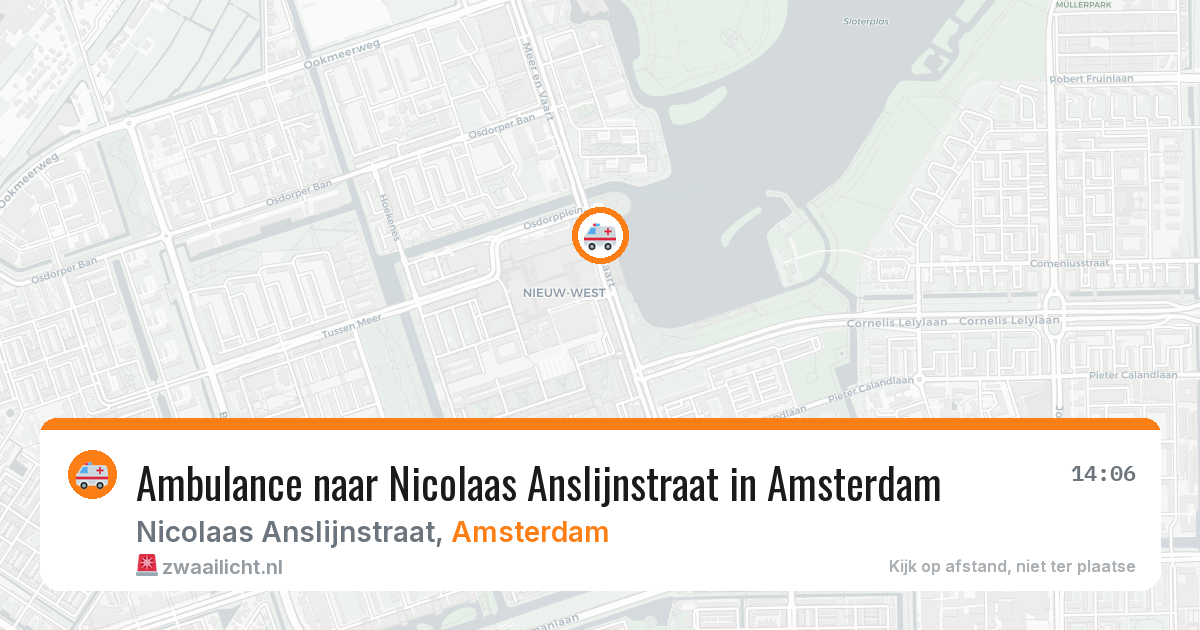 Ambulance naar Nicolaas Anslijnstraat in Amsterdam — 7 mei 2026
