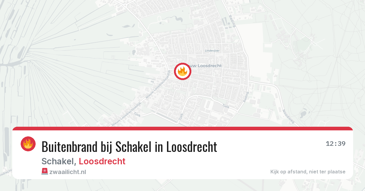 Buitenbrand bij Schakel in Loosdrecht — 24 mei 2026