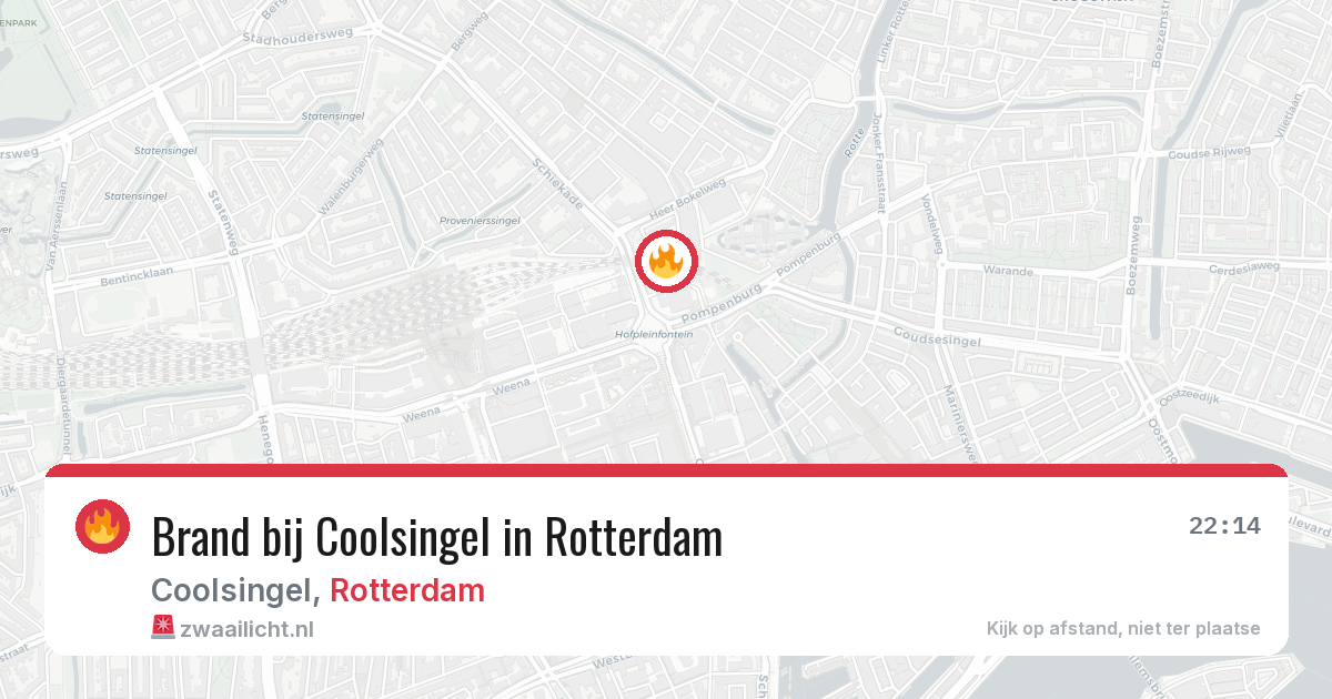 Brand bij Coolsingel in Rotterdam — 28 jul 2026