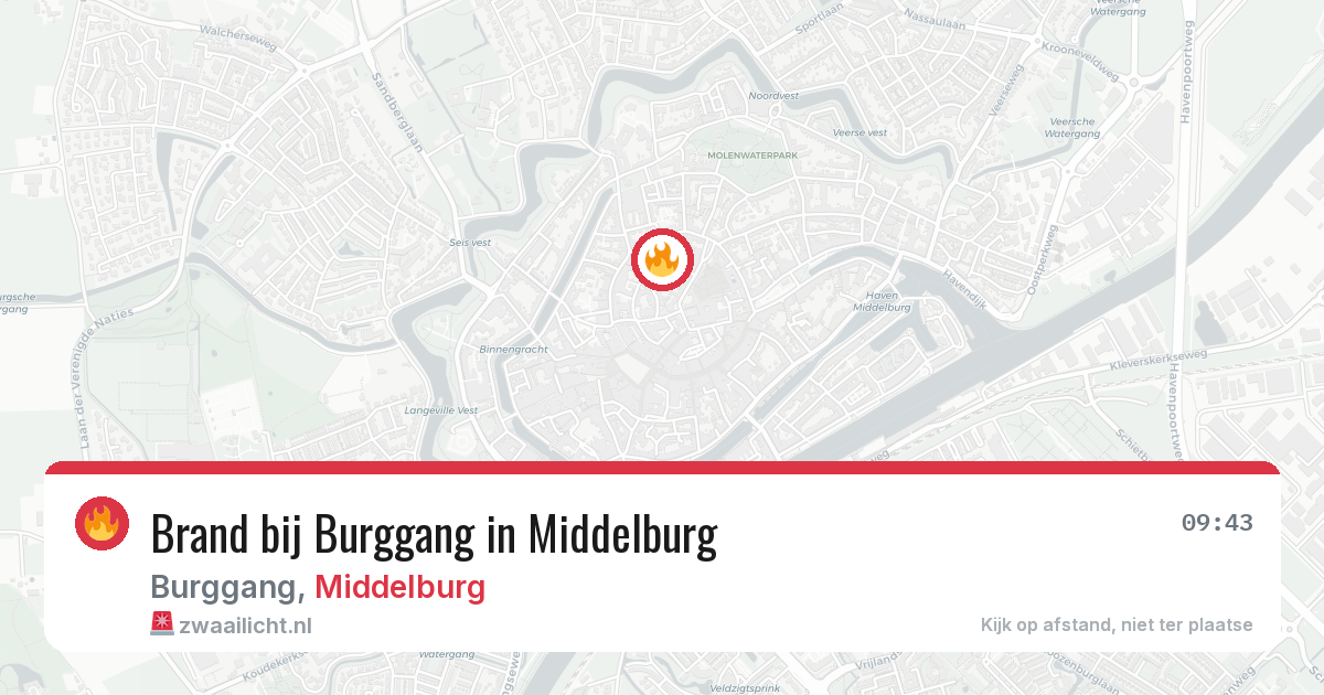 Brand bij Burggang in Middelburg — 8 jun 2026