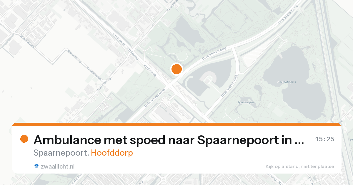 Ambulance met spoed naar Spaarnepoort in Hoofddorp — 30 jan 2026