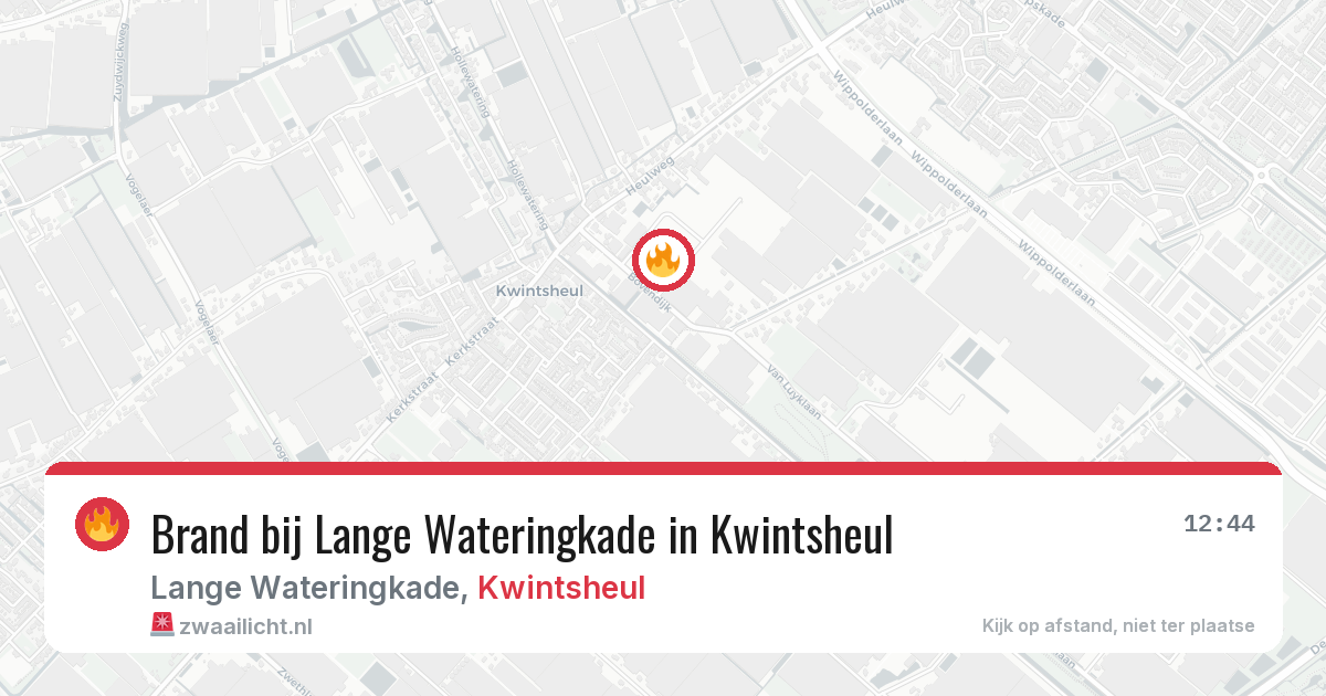 Brand bij Lange Wateringkade in Kwintsheul — 30 jun 2026