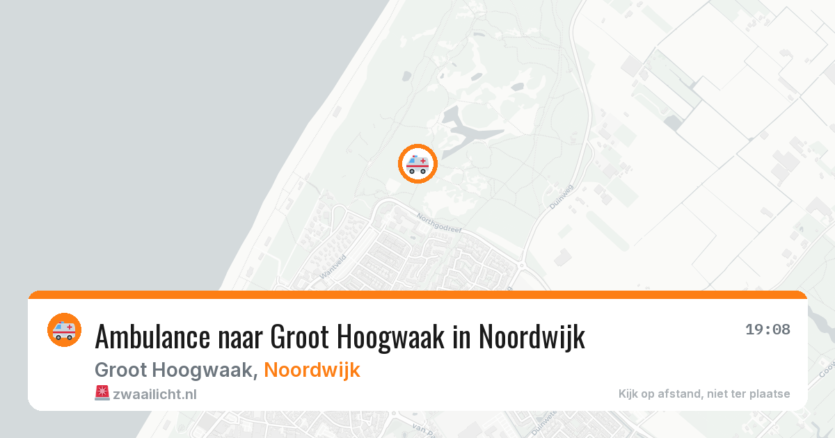 Ambulance naar Groot Hoogwaak in Noordwijk — 31 mrt 2026