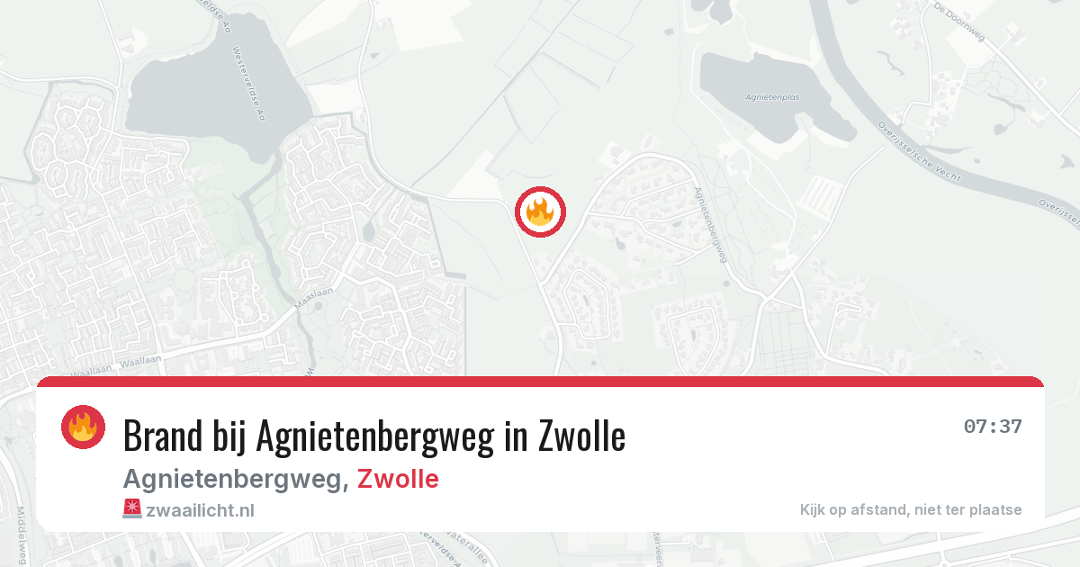 Brand bij Agnietenbergweg in Zwolle — 20 jun 2026