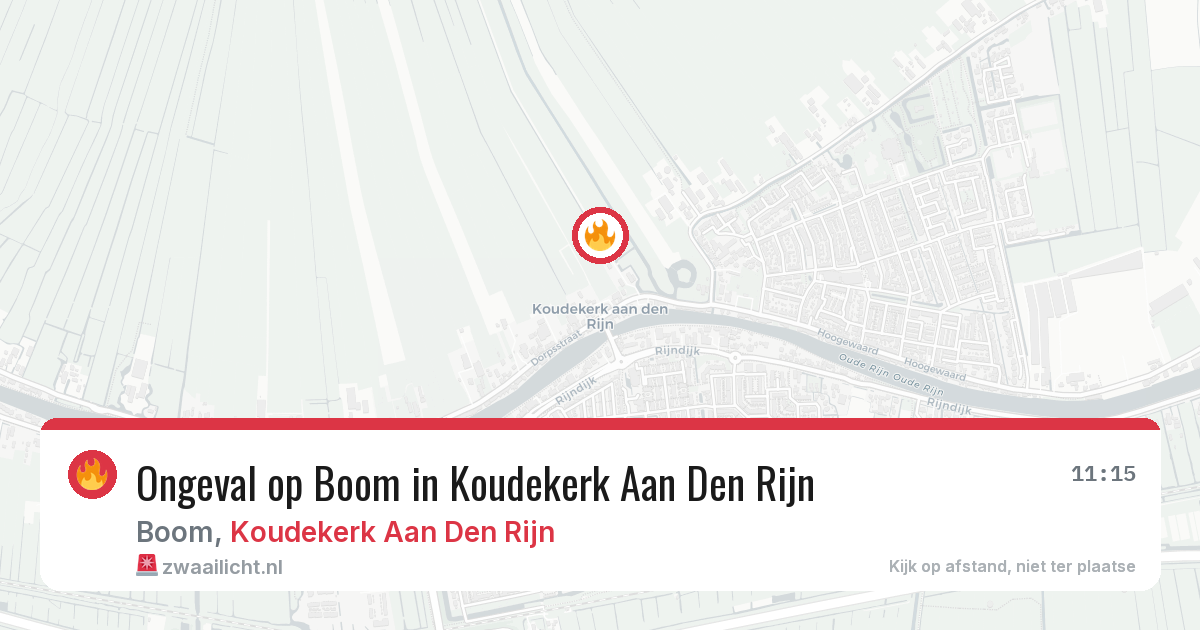 Ongeval op Boom in Koudekerk Aan Den Rijn — 27 jun 2026