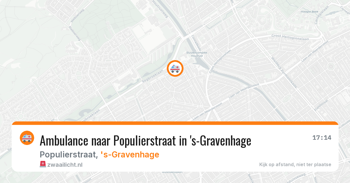 Ambulance naar Populierstraat in 's-Gravenhage — 30 jul 2026