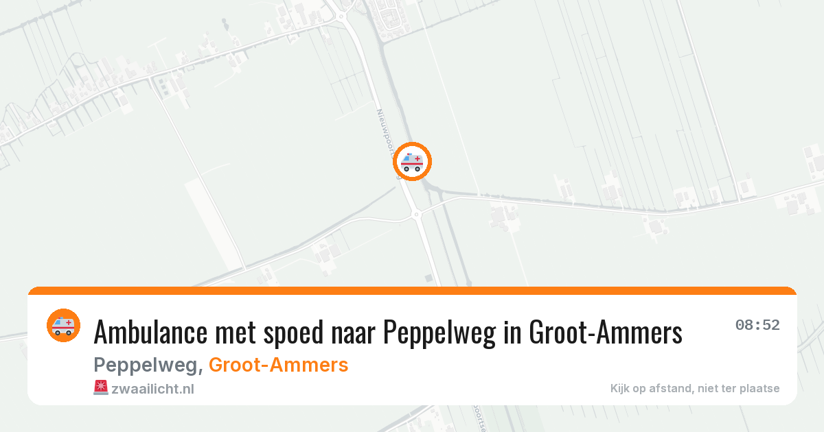 Ambulance met spoed naar Peppelweg in Groot-Ammers — 21 apr 2026