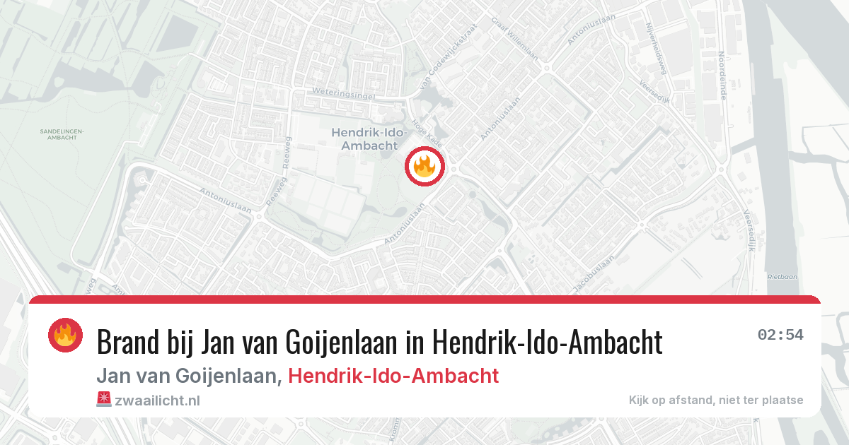 Brand bij Jan van Goijenlaan in Hendrik-Ido-Ambacht — 22 jun 2026