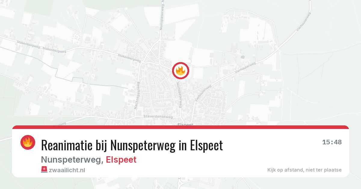 Reanimatie bij Nunspeterweg in Elspeet — 28 jun 2026