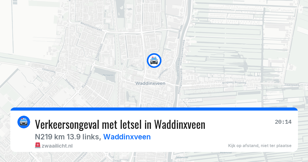 Verkeersongeval met letsel in Waddinxveen — 30 jun 2026