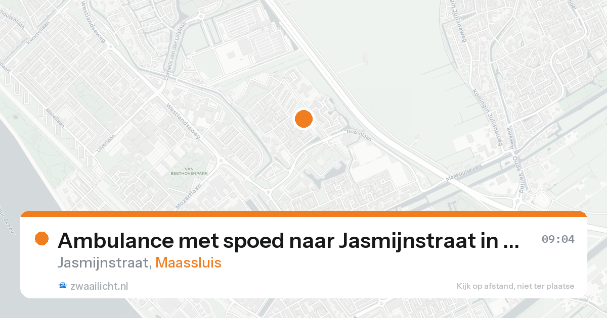 Ambulance met spoed naar Jasmijnstraat in Maassluis — 12 jul 2026