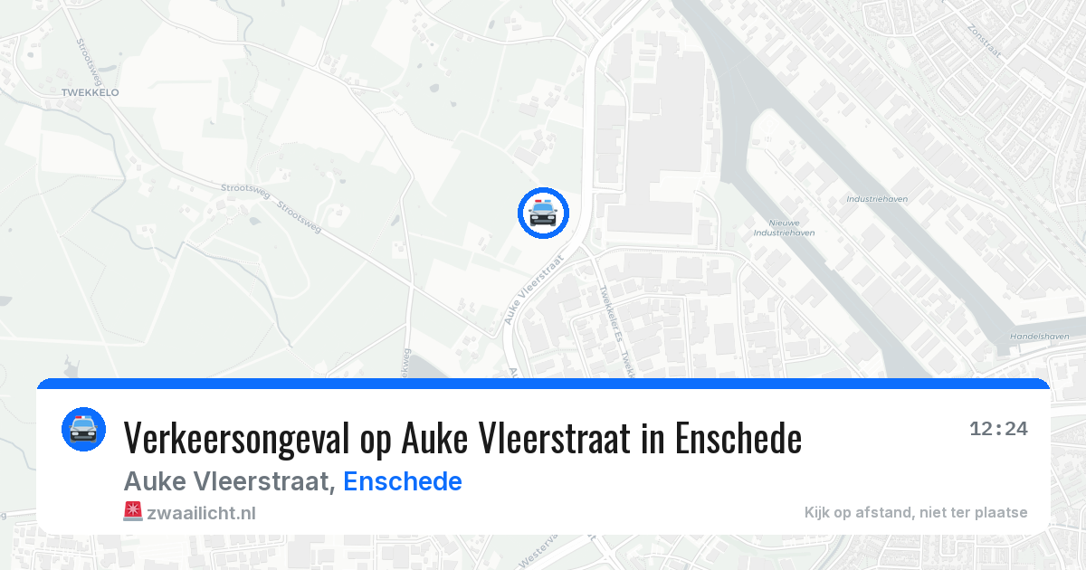 Verkeersongeval op Auke Vleerstraat in Enschede — 23 mrt 2026
