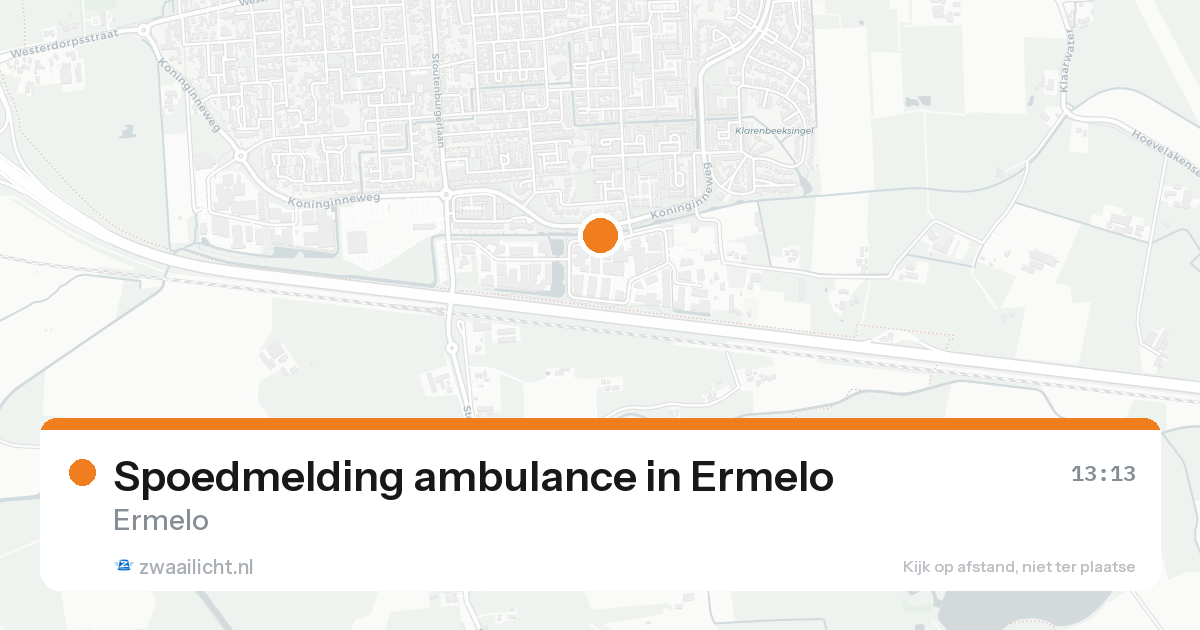 Spoedmelding ambulance in Ermelo — 19 aug 2026