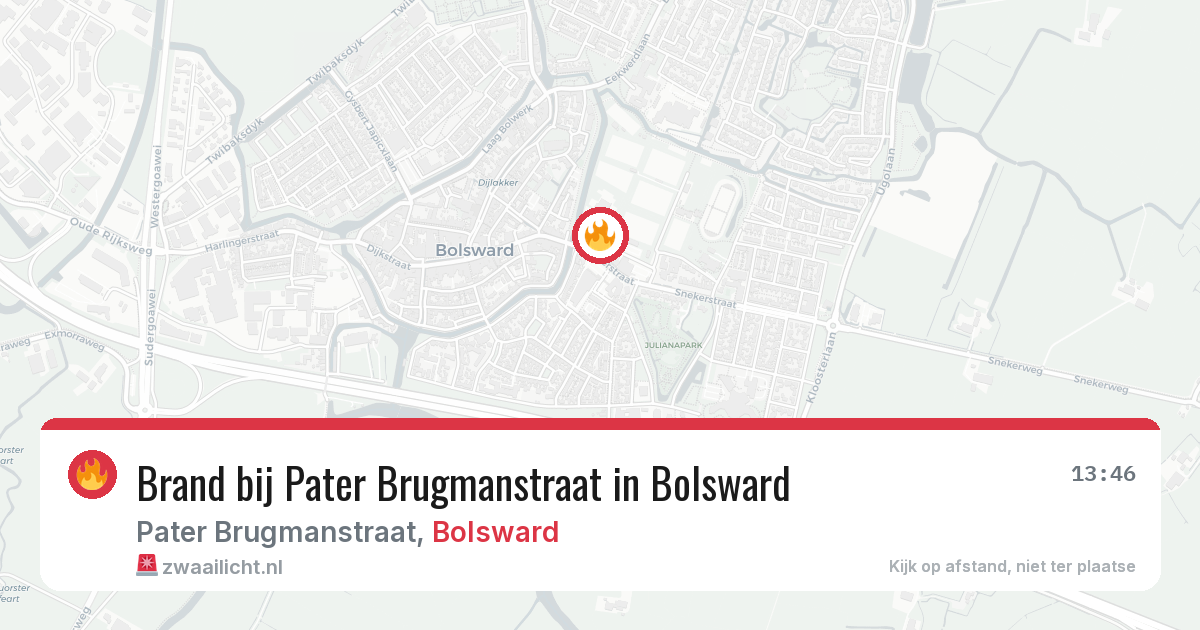 Brand bij Pater Brugmanstraat in Bolsward — 27 mei 2026