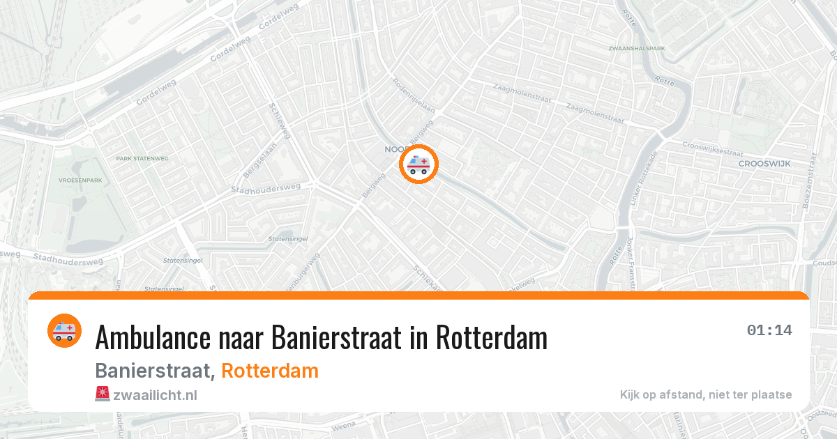 Ambulance naar Banierstraat in Rotterdam — 18 jul 2026