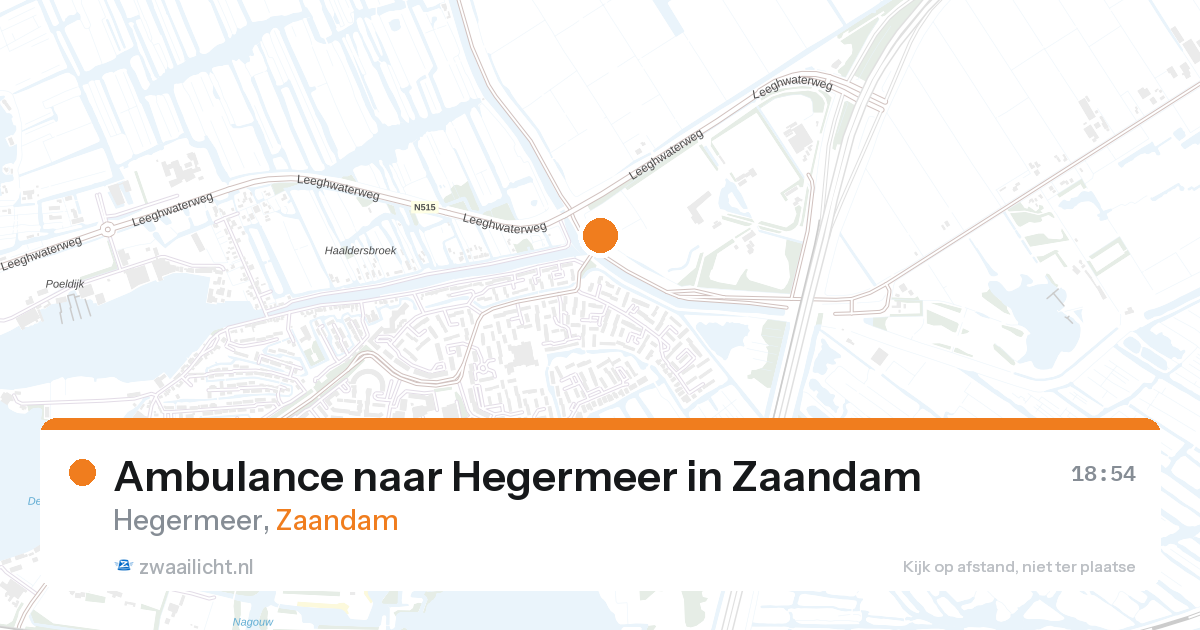 Ambulance naar Hegermeer in Zaandam — 27 aug 2026