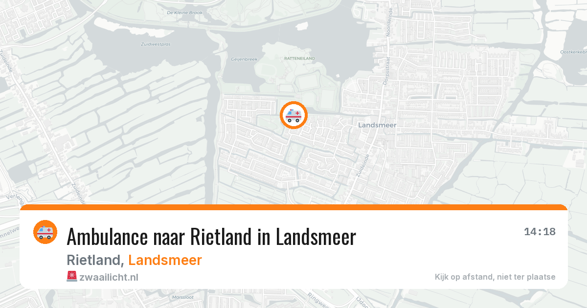 Ambulance naar Rietland in Landsmeer — 2 aug 2026