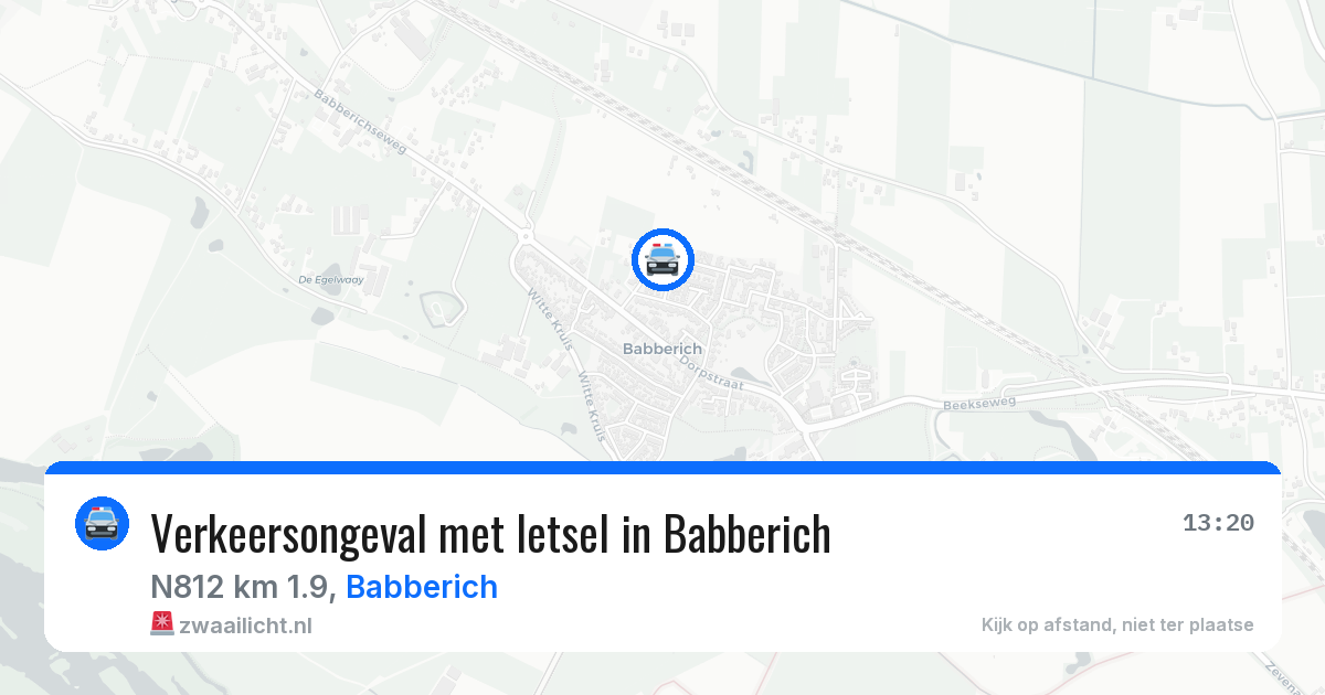 Verkeersongeval met letsel in Babberich — 3 apr 2026