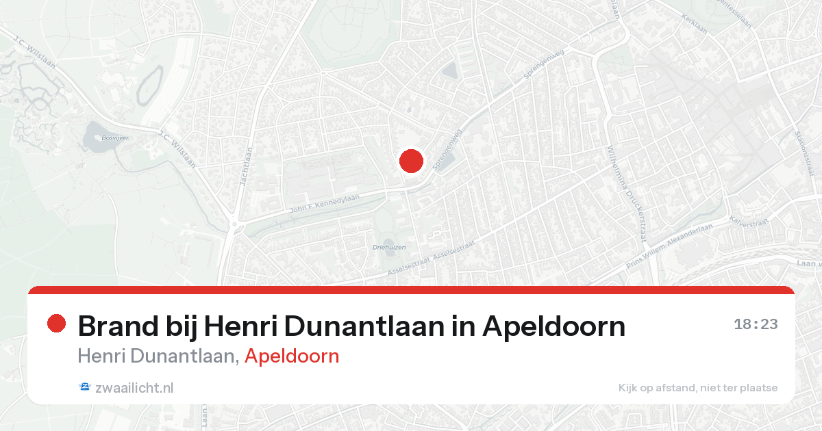 Brand bij Henri Dunantlaan in Apeldoorn — 21 aug 2026