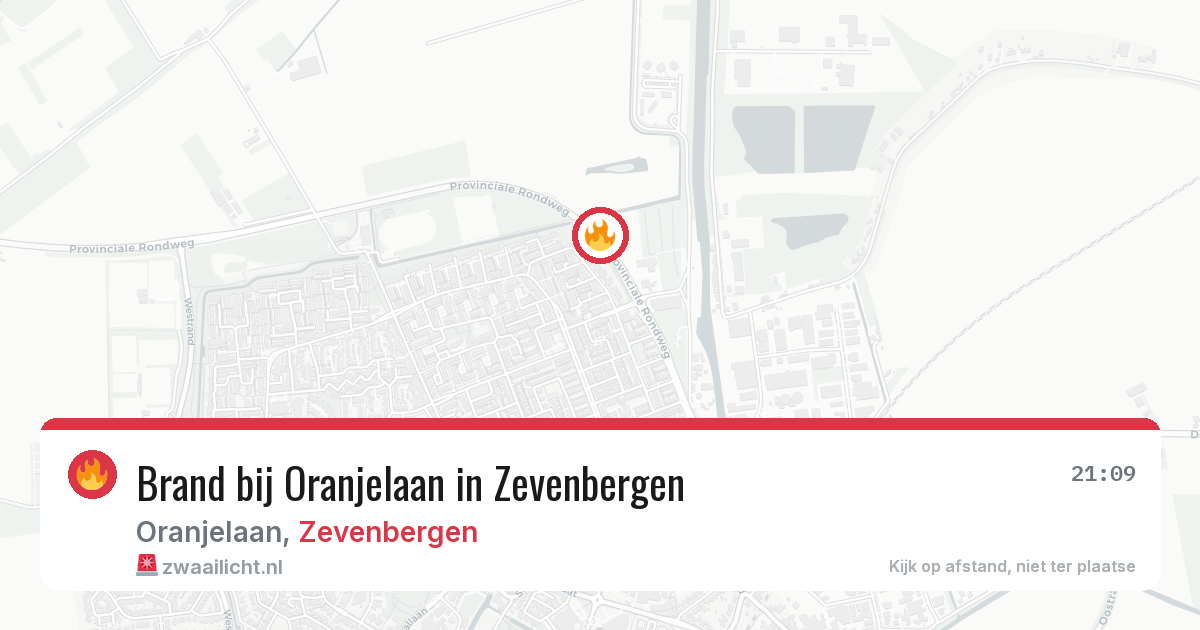 Brand bij Oranjelaan in Zevenbergen — 13 aug 2026
