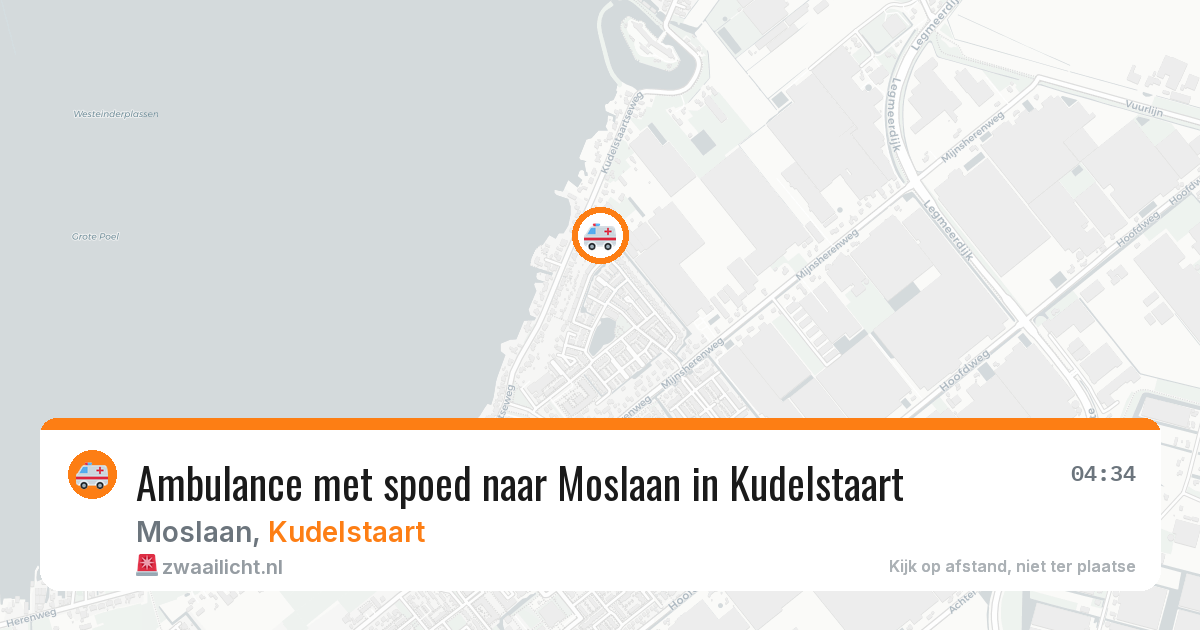 Ambulance met spoed naar Moslaan in Kudelstaart — 1 jun 2026