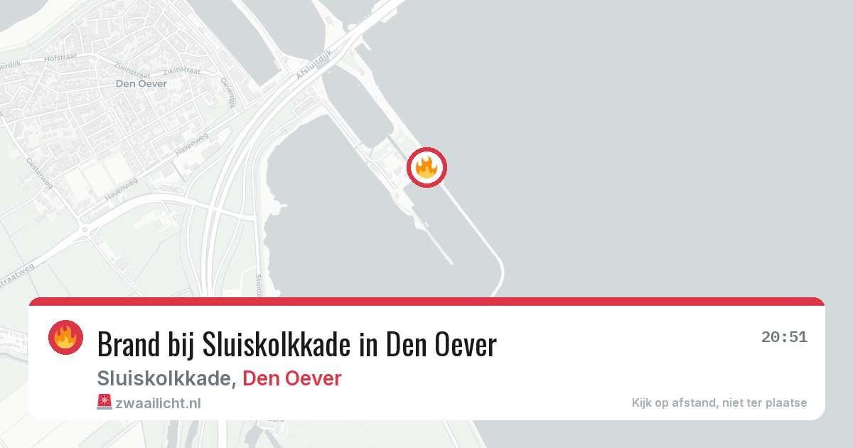 Brand bij Sluiskolkkade in Den Oever — 7 apr 2026